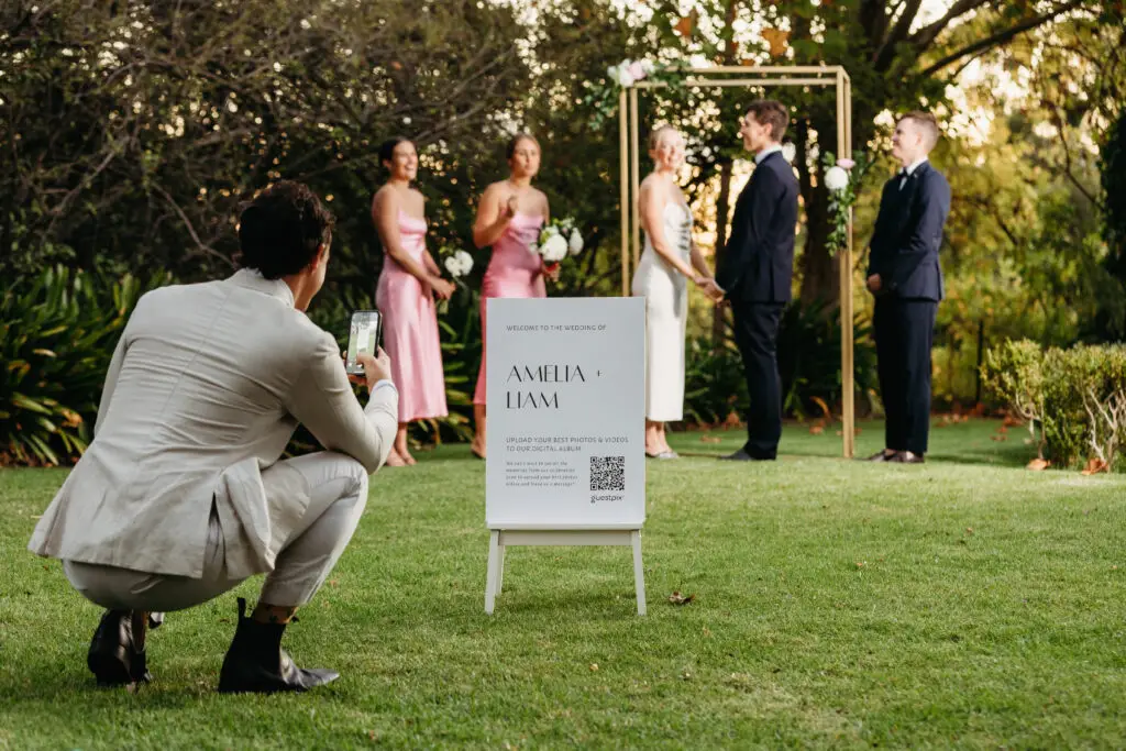 Wedding Guest Scanning QR Code - About Us Banner