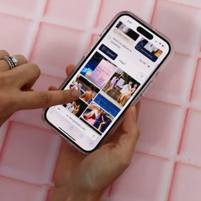 Interface utilisateur GUESTPIX - galerie déroulante